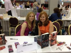 With Kelly Jamieson, signing books at the Giant Book Fair